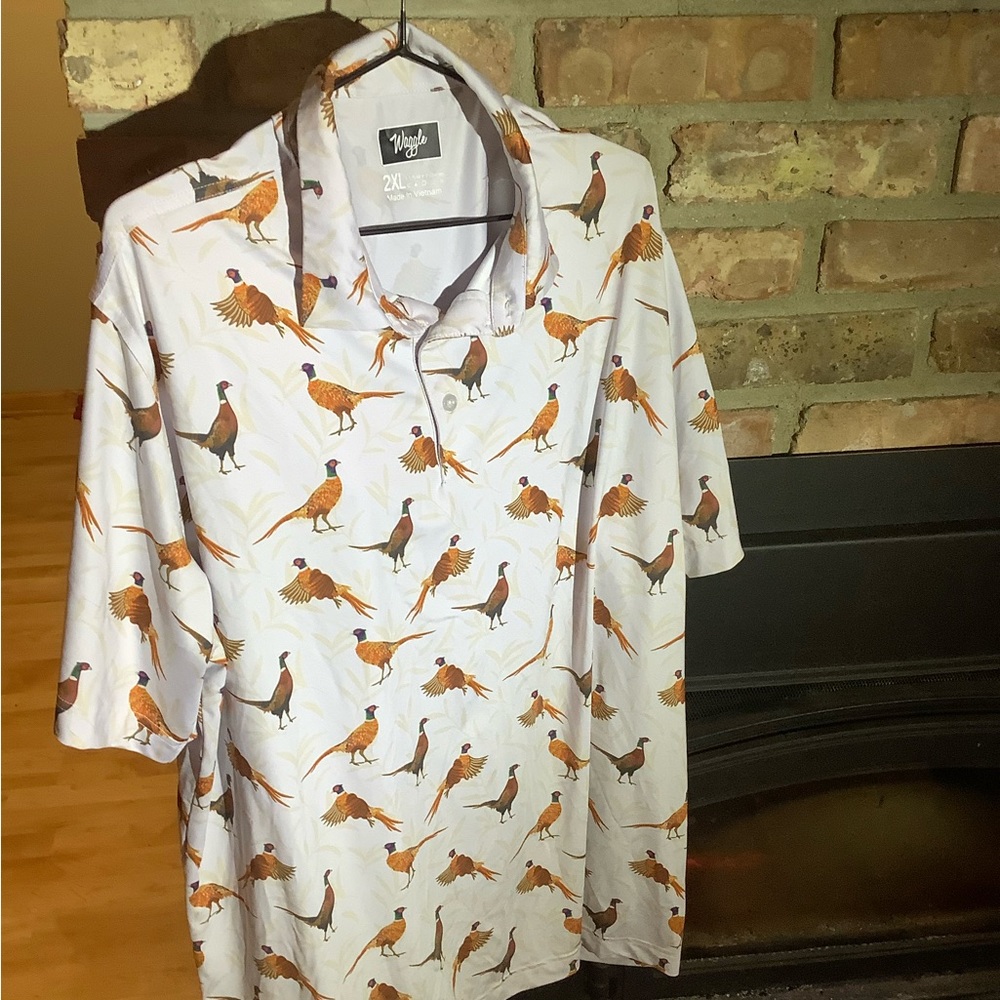 Waggle Golf Polo - Pheasants - XXL